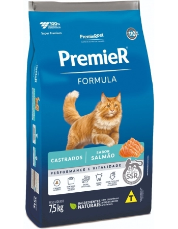 Ração PremieR Formula para Gatos Castrados Salmão 7,5kg