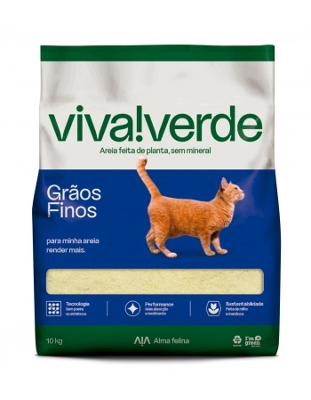 VIVA!VERDE AREIA HIGIENICA GRAOS FINOS 10KG