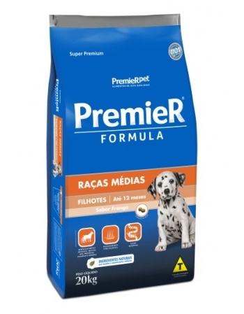 Ração PremieR Fórmula para Cães Filhotes Raças Médias Frango 20kg