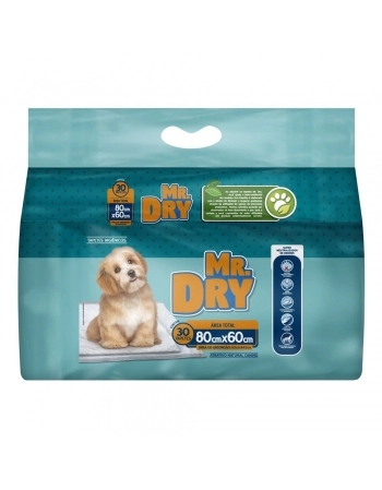 Tapete Higiênico Mr Dry 80x60 30 Unidades
