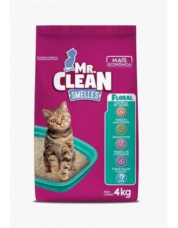 Fardo Granulado Sanitário Floral com 5 Unidades 20kg Mr. Clean