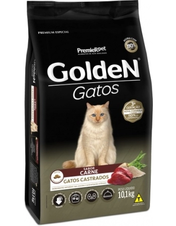 Ração Golden para Gatos Adultos Castrados Carne 10,1Kg