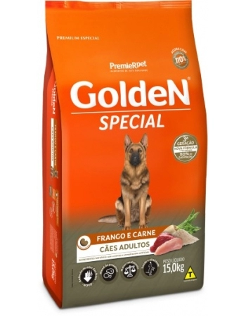 Ração Golden Special Frango e Carne para Cães Adultos 15Kg