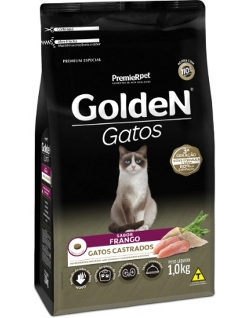 Ração Golden para Gatos Adultos Castrados Frango 1Kg