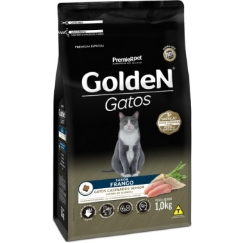 Ração Golden para Gatos Sênior Castrados Frango 1Kg