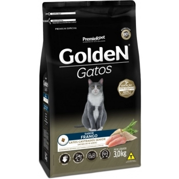 Ração Golden para Gatos Sênior Castrados Frango 3Kg