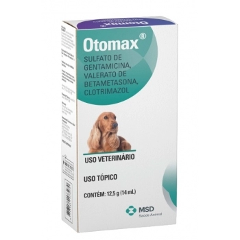 Suspensão Otológica Otomax 12,5 g para Cães MSD 14 ml