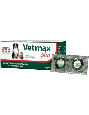 Suplemento Vetmax Plus com 40 Comprimidos - Vetnil