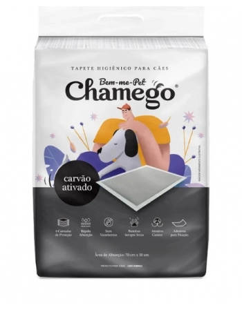 Tapete Higiênico com Carvão Ativado Chamego 80x60cm com 7 Unidades