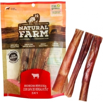 Petisco Palito Bochecha Bovino com Capa Vegalho 5-6" Natural Farm 170 g