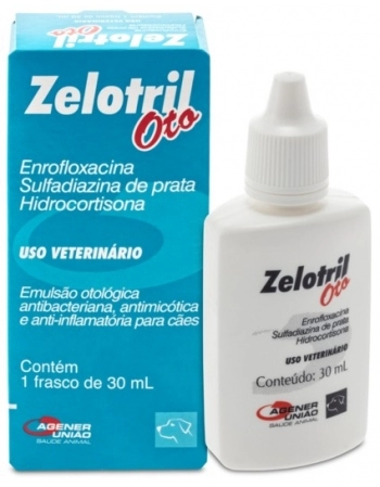 Antibiótico Agener União Zelotril Oto para Cães 30ml