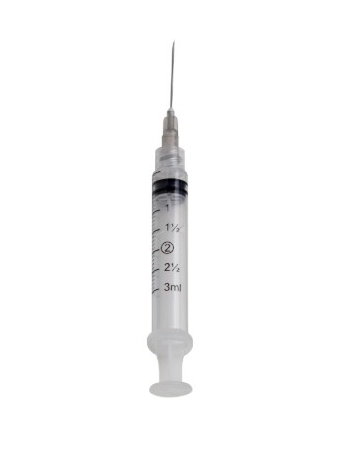 Seringa Descartável Luer Lock 3 ml Com Agulha 20X0.55mm - LA VET