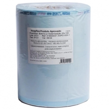 Papel Grau Cirúrgico 20X100m Bobina-Hospflex