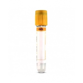 Tubo Coleta C/Gel 0,5ml Amarelo C/50UN - Labor Import
