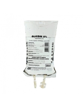 Glicose 5% 500ml Bolsa PVC