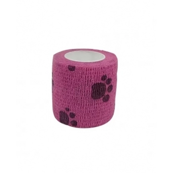 Bandagem Látex 5cm com Patas - Rosa