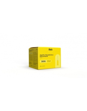 Agulha 13x0,30mm (30G x 1/2) - 100 Un Medix