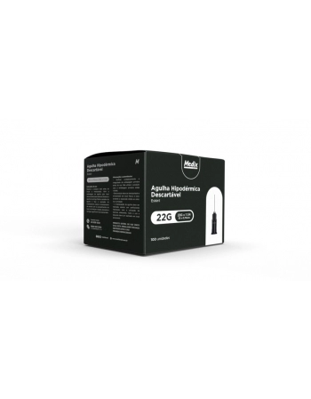 Agulha 30x0,70mm (22G x 1 1/4) - 100 Un Medix