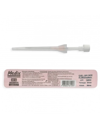 Cateter Intravenoso Teflon 20G Rosa