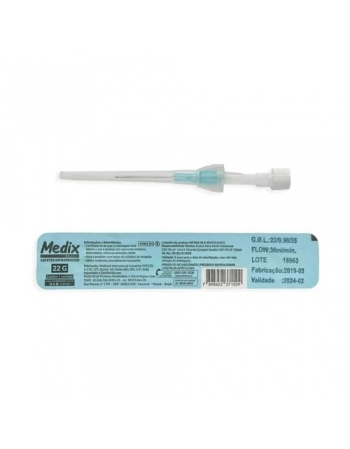 Cateter Intravenoso Teflon 22G Azul