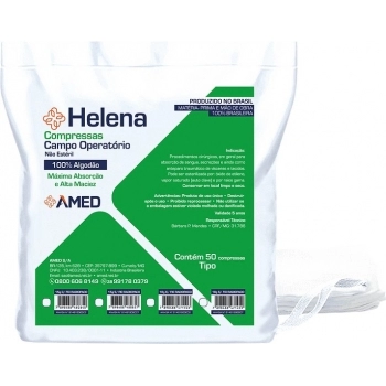 Campo Operatório Helena 15G, Tipo 40cmX45cm, C/ 50UND.