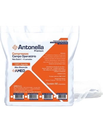 Campo Operatório Antonella 35G,45cmX50cm, C/ 50UND.RX