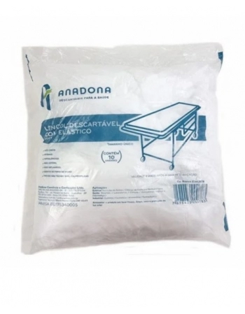 Lençol Descartável Com Elástico 2,00 X 0,90 Soft Branco - Anadona