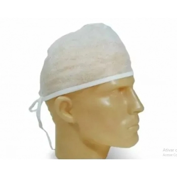Gorro Descartável Com Tiras Standard Branco - Anadona