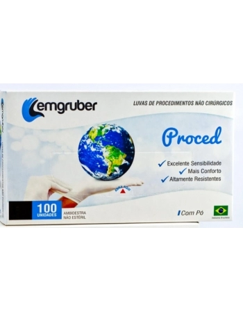 Luva Proced 100 UN Não Estérileril P Com Pó