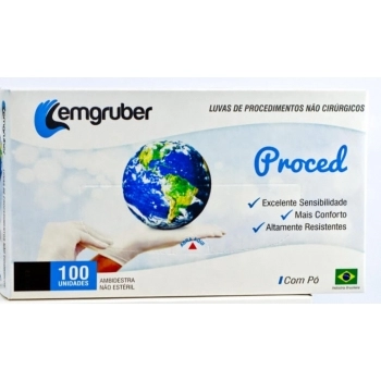 Luva Proced 100 UN Não Estérileril M Com Pó