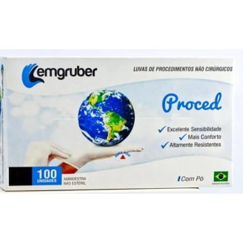 Luva Proced 100 UN Não Estérileril G Com Pó