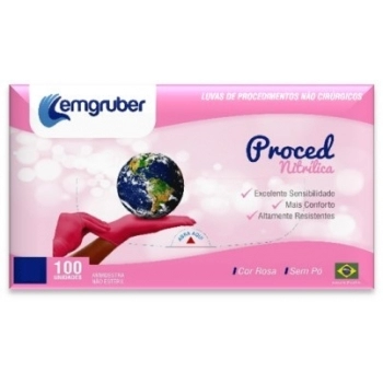 Luva Proced Nitrílica Rosa Não Estérileril G