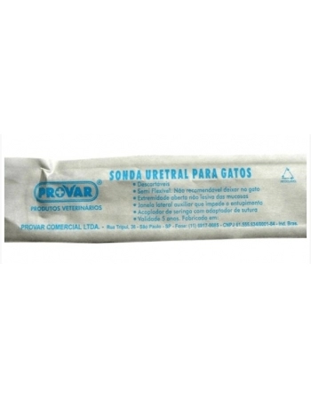 Sonda Uretral Gatos C/Janela Lat. Provar