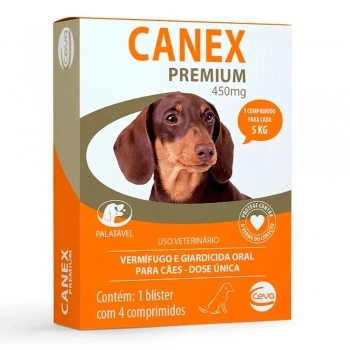 Vermífugo Canex Premium 450 mg 4 Comprimidos