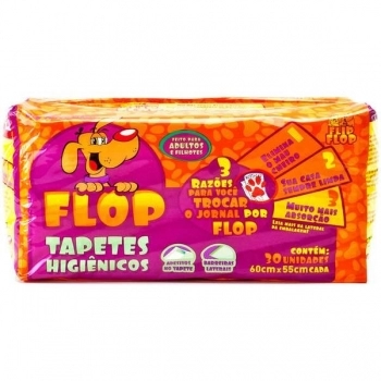 Tapete Higiênico Flop 60x55 30 unidades