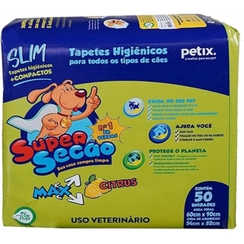 Tapete Higiênico Super Secão Max Citrus Slim 60x90 50 unidades