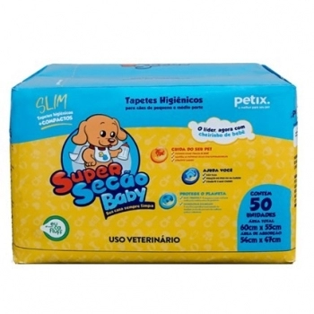 Tapete Higiênico Super Secão Baby Slim 60x55 50 unidades