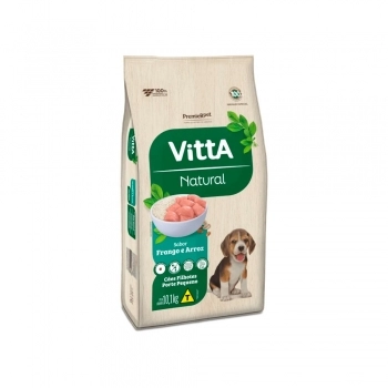 Ração Vitta Natural Para Cães Filhote Pequenos Frango/Cereais 10,1kg