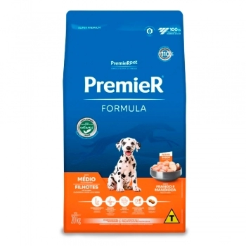 Ração PremieR Fórmula para Cães Filhotes Raças Médias Frango 20kg