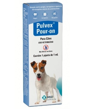 Antipulgas e Carrapatos Pulvex Pour-On para Cães 1ml