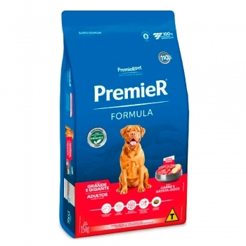 Ração PremieR para Cães Adultos de Raças Grandes Carne 15kg
