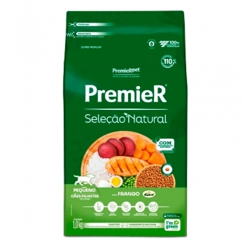 Ração PremieR Seleção Natural para Cães Filhotes Raças Pequenas Frango 1Kg