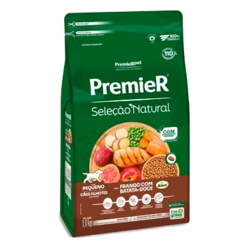 Ração PremieR Seleção Natural para Cães Filhotes Raças Pequenas Frango Korin com Batata Doce 1Kg