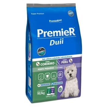 Ração PremieR Ambientes Internos Duii Cordeiro e Peru para Cães Adultos Raças Pequenas 10,1Kg
