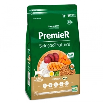 Ração PremieR Seleção Natural para Cães Adultos Frango 2,5Kg