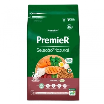 Ração PremieR Seleção Natural para Gatos Adultos Frango Korin 1,5kg