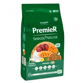 Ração PremieR Seleção Natural Raças Pequenas para Cães Adultos Frango 10,1Kg