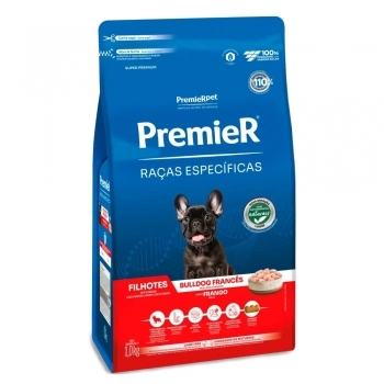Ração PremieR Raças Específicas Bulldog Francês para Cães Filhotes Frango 1Kg