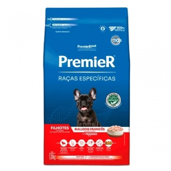 Ração PremieR Raças Específicas Bulldog Francês para Cães Filhotes Frango 1Kg