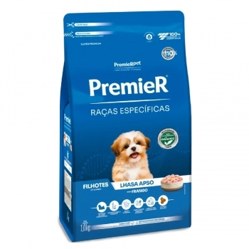 Ração PremieR Raças Específicas Lhasa Apso para Cães Filhotes Frango 1Kg